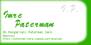 imre paterman business card